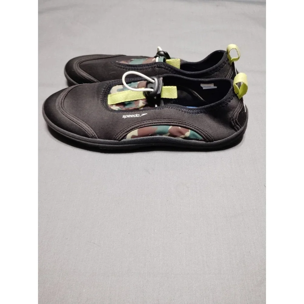 Speedo Camouflage Black Surfwalker Resort Water Shoes Swim Aqua Quick Dry Kids L
